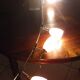 "Paulmann" 1m40 design hanging 6 lights anodized aluminium - 70s