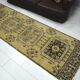 Yellow & Brown Turkish Wool Rug sku 2223