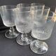 6 grands verres en cristal taillé XIXème