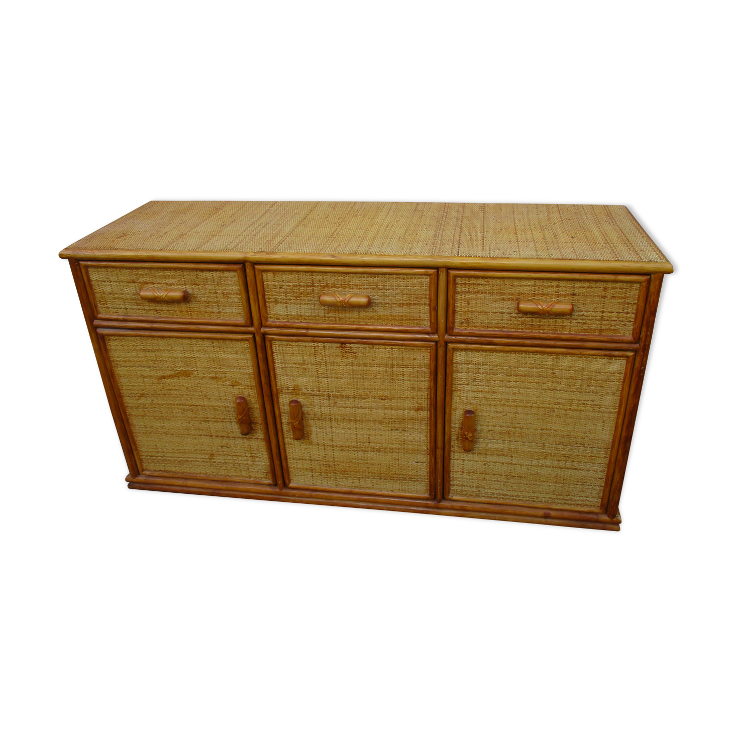 Vintage buffet in rattan 70/80s