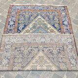 Tapis d'orient fait main vintage persan ancien Melayer 216 X 130