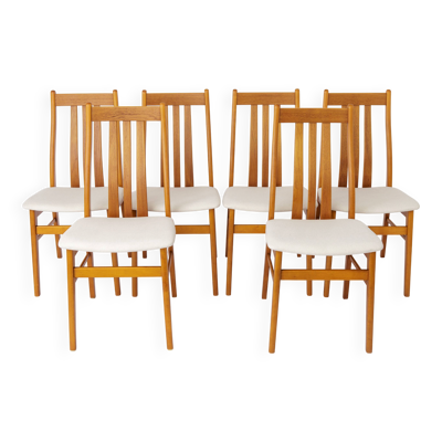 Ensemble de 6 chaises de salle à manger Farstrup en teck, chaises danoises des années 1960.