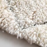 Moroccan Berber carpet blessed ouarain ecru with black diamonds engraved 148x108cm