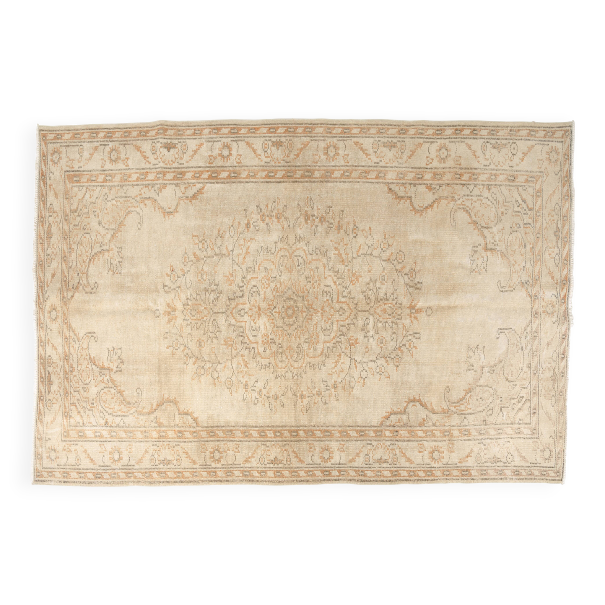 Neutral Vintage Anatolian Wool Rug