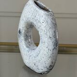 Raku ceramic vase