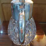 Crystal and silver carafe