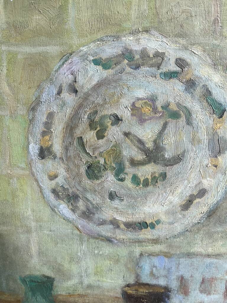 ANCIENT PAINTING Still Life, Unsigned, 20th Century, Oil On Canvas, 55x68cm, With Frame