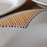 3 old plates model "Antibes" Faïence Longwy