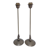 Pair of brass lamp bases Delmas design 90s