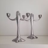 Lot de 2 bougeoir fantôme scandinave