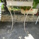 Ancient wrought iron bird cage and welded iron