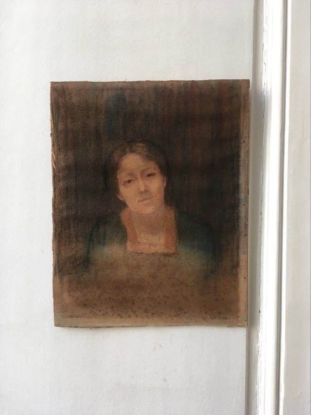 Bucolic old portrait painting