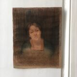 Bucolic old portrait painting