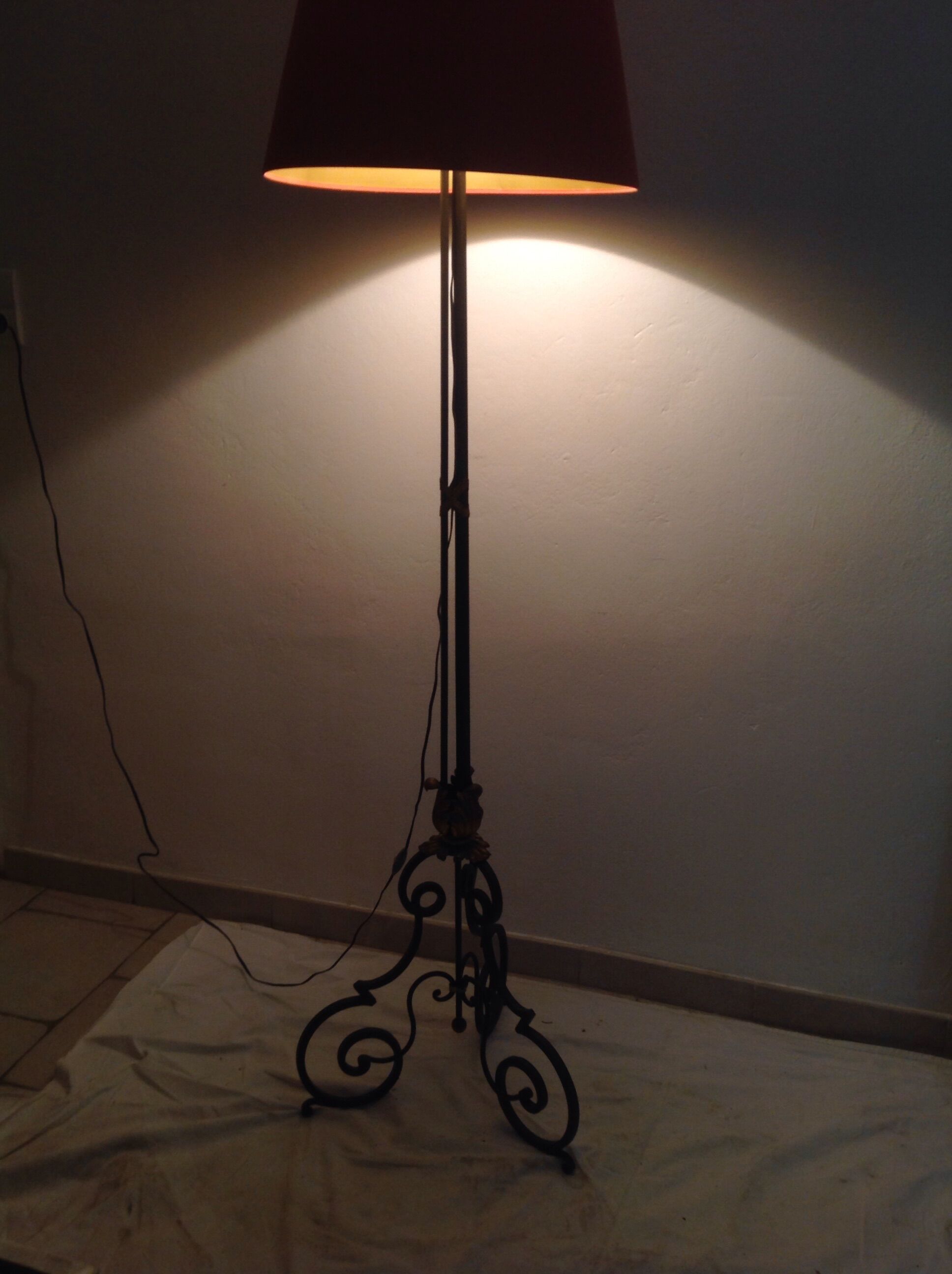 Lamppost in wrought iron