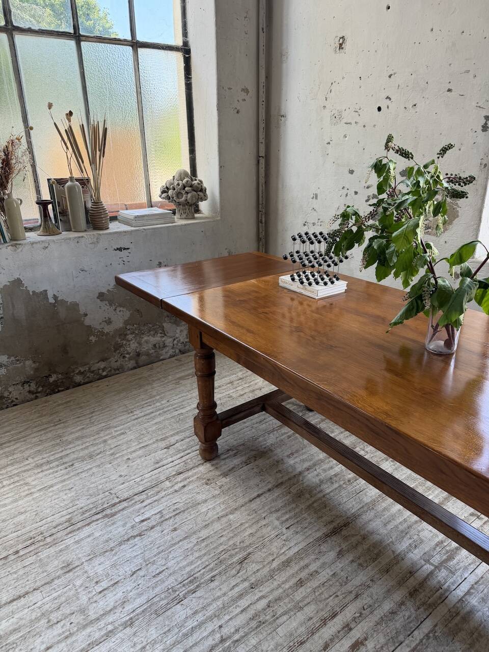 Table repas style drapière noyer 2m5/3m5 1900