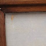 Oil on the cartoon “Vista de la costa de Villefranche”, Rene Charles Edmond