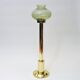 Norwegian Tall Odel Brass Candleholder with green shade 1960s