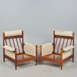 Pair midcentury Scandinavian lounge chairs, Denmark 1960s