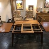 Mahogany table with extensions, 1950s-1960s