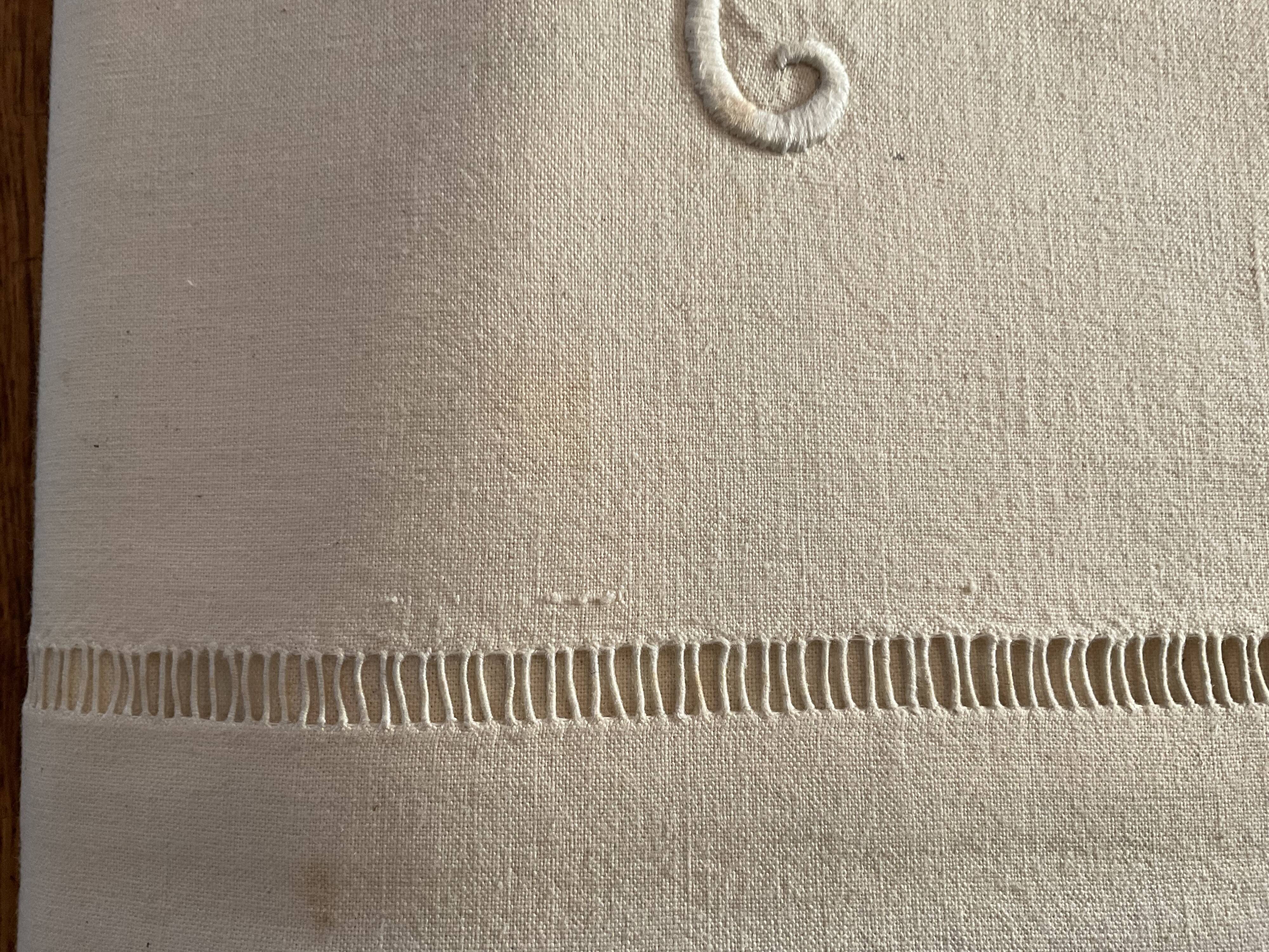 Old embroidered sheet. J F