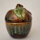 Covered stoneware pot