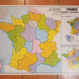 School map: france population-towns / france administrative divisions