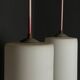 Italian opaline glass pendant light from the mid-century, 1960s, set of 2.