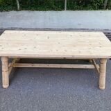 Georges Robert 1960 farmhouse table renovated in raw solid wood 200cm