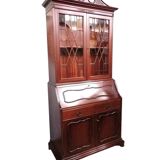 Trumeau (secretary desk) vintage con vetrina, anni 50
