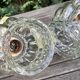 Pair of Bubble Pendant Lamps in Amber Glass Vintage 70s