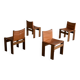 4 Monk chairs by Afra & Tobia Scarpa, 1973