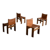 4 chaises Monk Afra & Tobia Scarpa, 1973