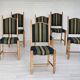 1970s, set 6 pcs of Danish dinning chairs, original good condition, furniture wool.