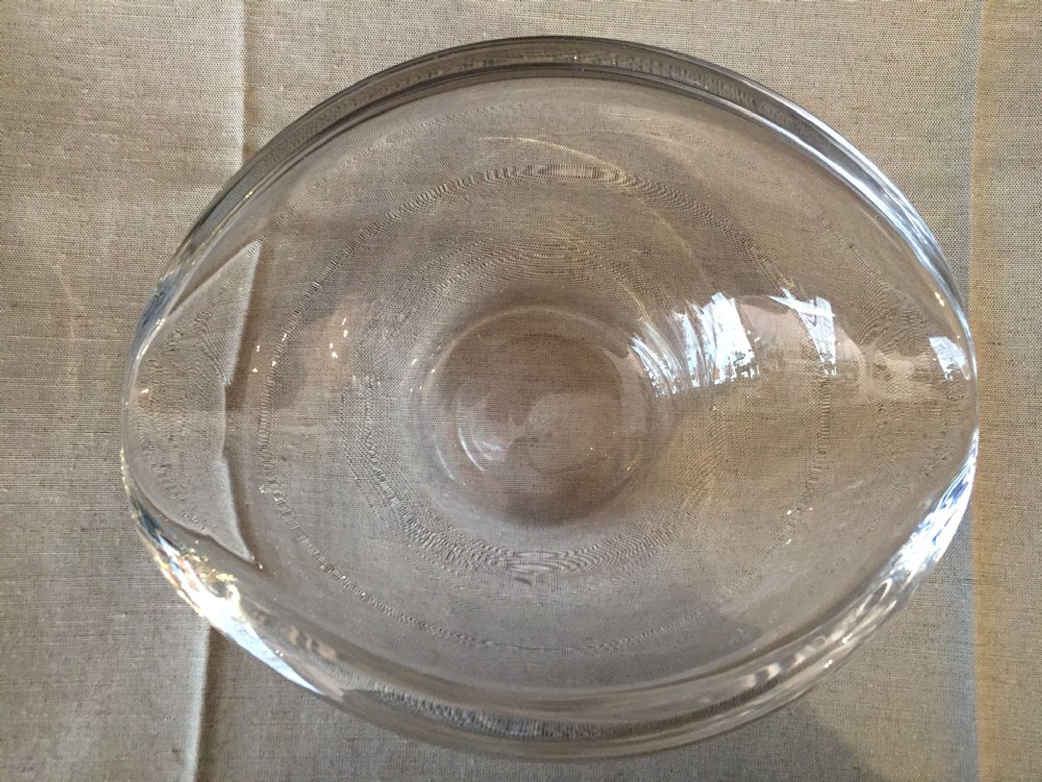 Vide poche ou cendrier cristal art verrier st louis en forme d'oeil