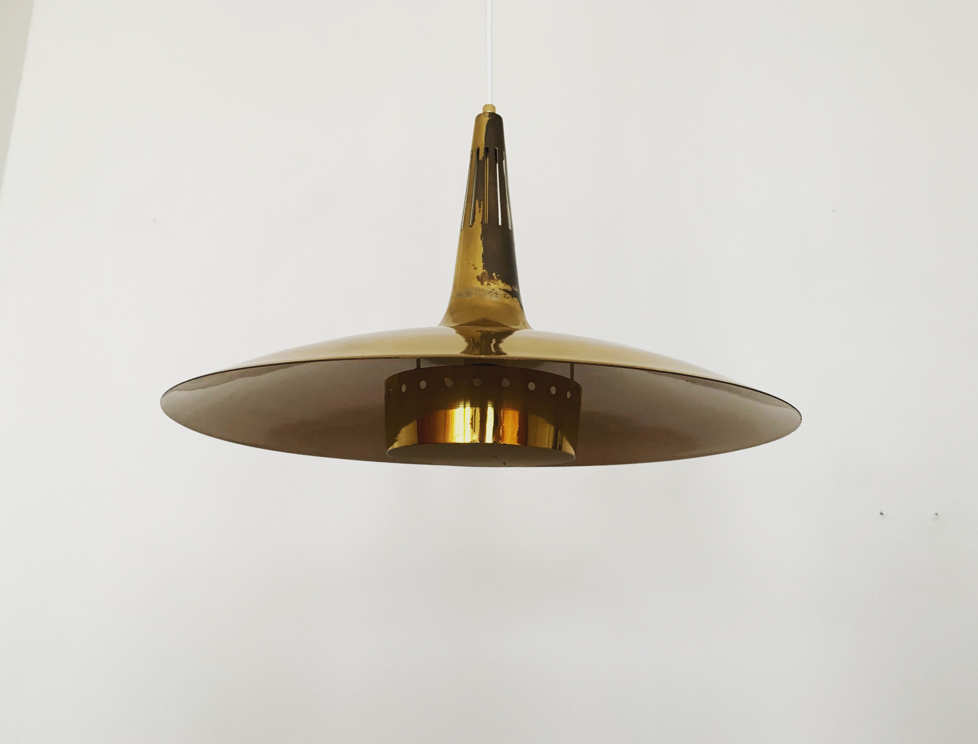 Swedish Mid-Century Modern brass pendant lamp