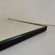 Minimalist rectangular wall mirror with a brass frame, 1960s, Germany