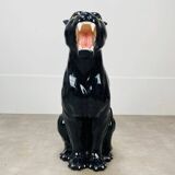 Black panther in ceramic floor 76 cm