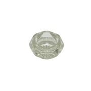 Salt cellar, Art Deco, transparent glass, Ząbkowice, Poland, 1930s.