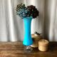 Blue opaline vase h37 cm