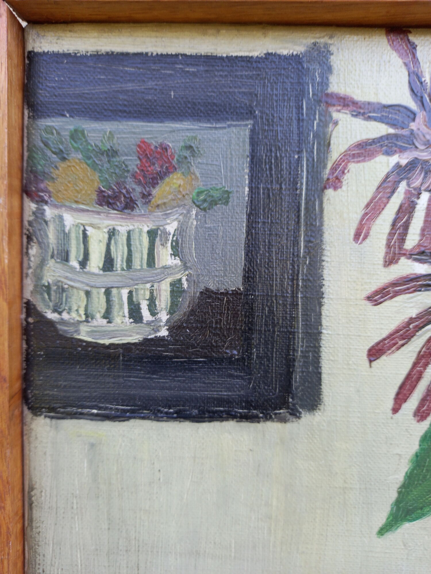 Painting bouquet of flowers Art Deco
