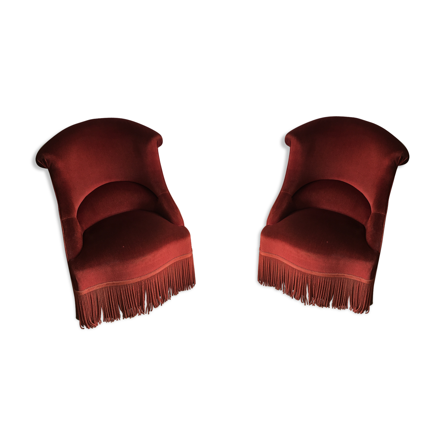 Pair of toad armchairs