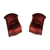 Paire de fauteuils crapauds