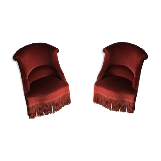 Pair of toad armchairs