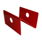 Red 1970s magazine rack