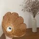 Vintage rattan flower pendant