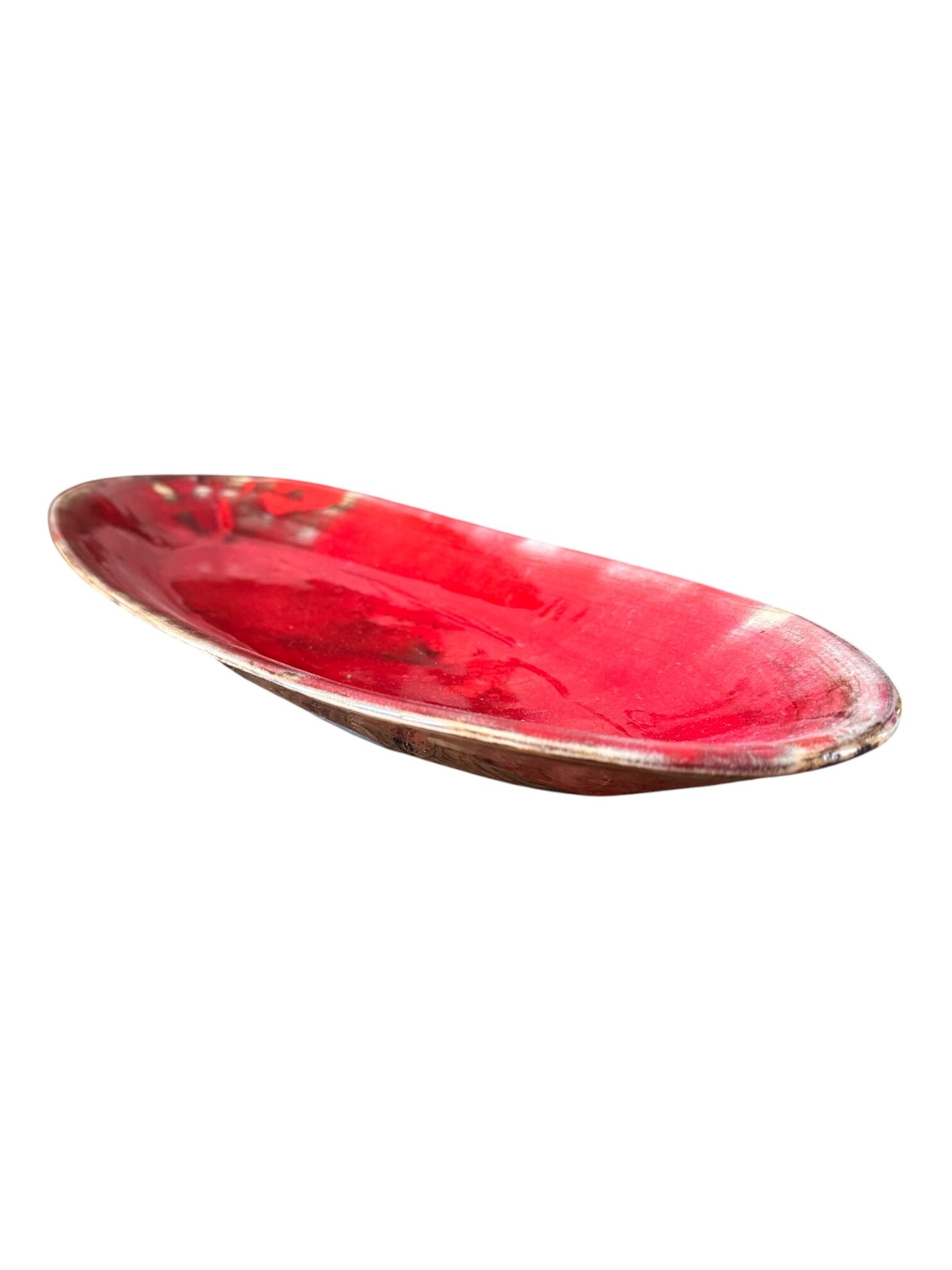 Red manganese plate Gérard HOFMANN Vallauris