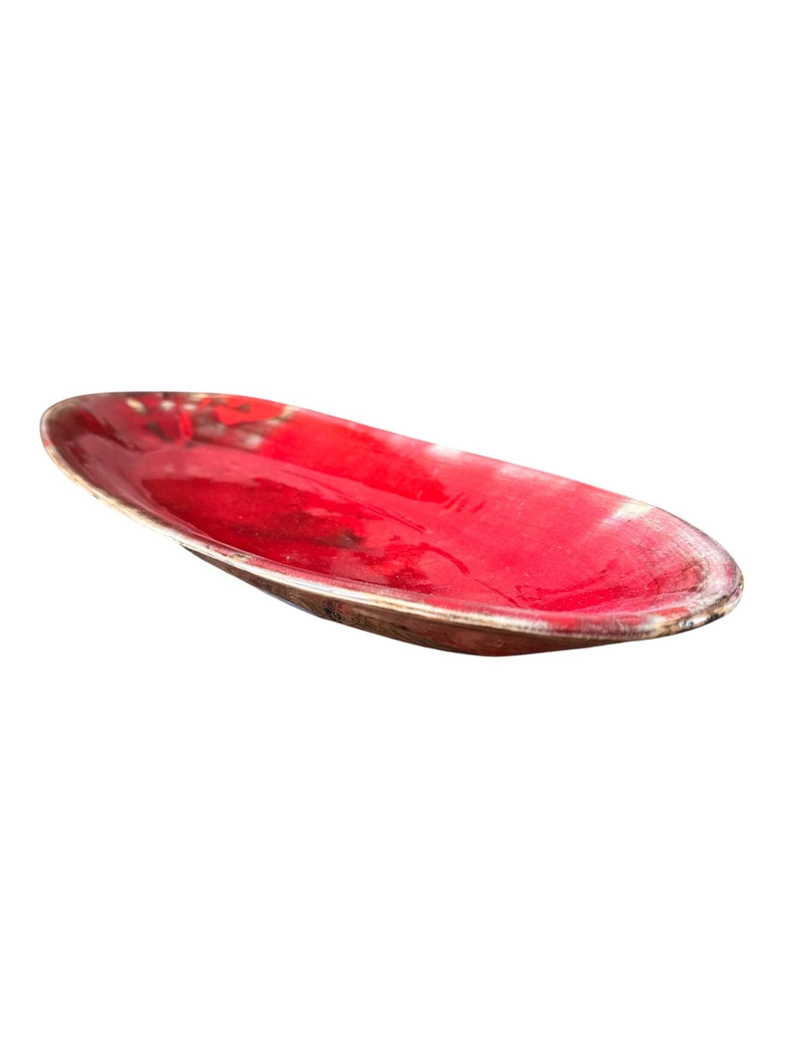 Red manganese plate Gérard HOFMANN Vallauris