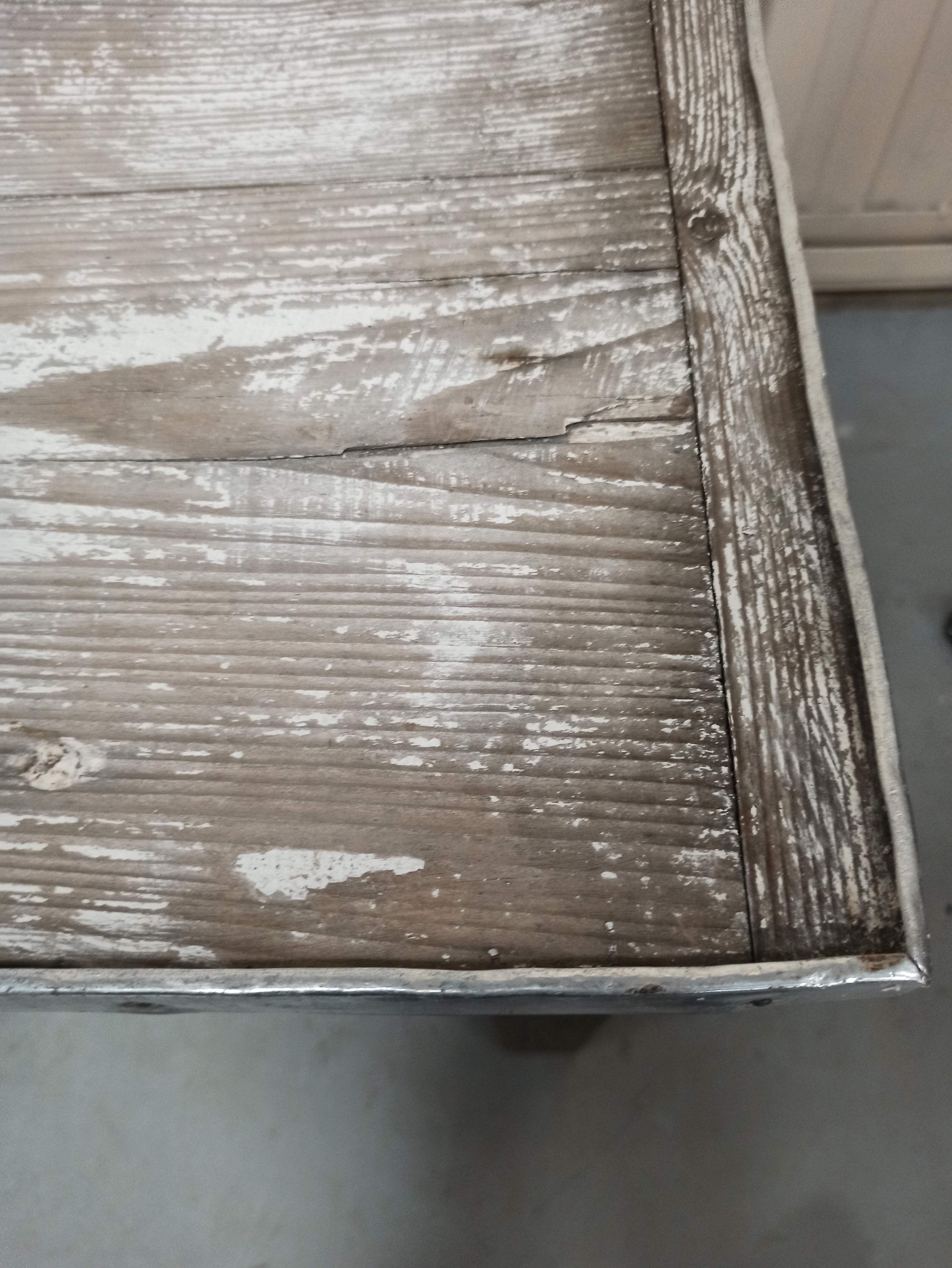 181 cm - Patinated spacer farm table