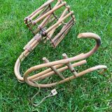 Vintage rattan wall lamp 1960