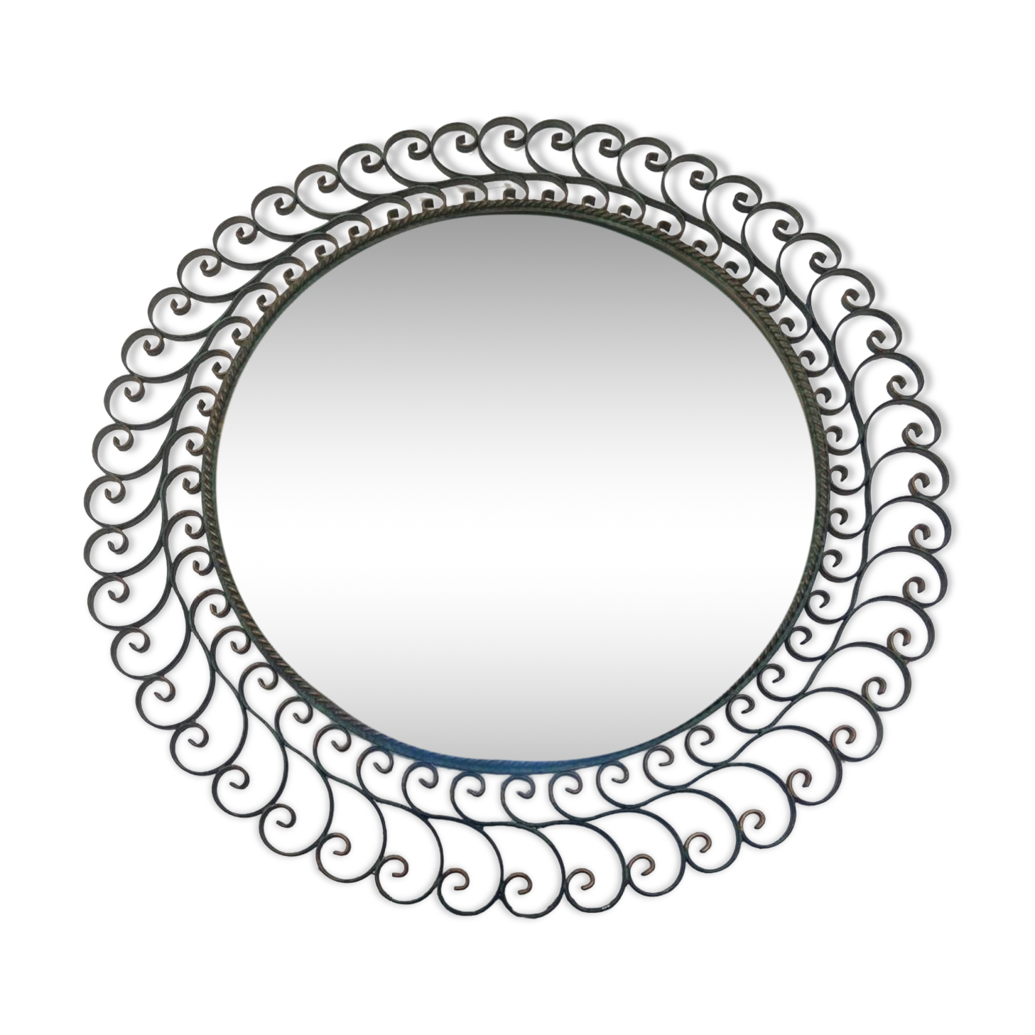 Vintage wrought iron mirror